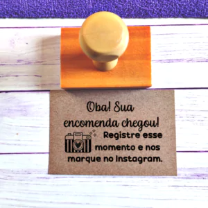 Carimbo 6x4 - Oba! Sua encomenda chegou!