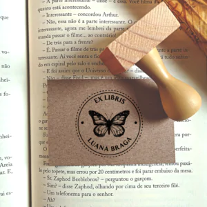 Carimbo 4x4 - Ex Libris - Borboleta